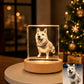 Custom 3D pet portrait square crystal