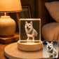 Custom 3D pet portrait square crystal