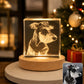 Custom 3D pet portrait square crystal