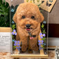 Bespoke Hand-Painted Glass Pet Portrait | Commissioned Art Piece