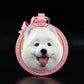 Leather carved pet commemorative plaque