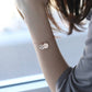 Double tag custom photo lettering bracelet