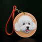 Leather carved pet commemorative plaque
