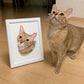 Custom Hand-Drawn Rectangular Colored Pencil Pet Portrait