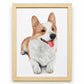 Custom Hand-Drawn Rectangular Colored Pencil Pet Portrait