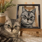 Layered acrylic cat portrait frame handmade stereoscopic painting desk decoration for cat owner