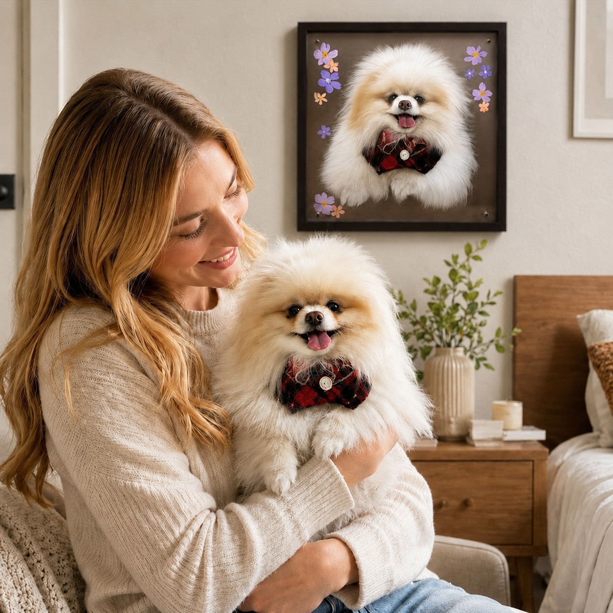 Personalized pet portrait frame unique keepsake gift for dog lovers daily home decor